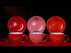The elegant cup and saucer design for mother.